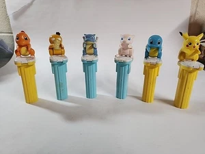 Vintage Pokemon Pez Candy Dispenser lot Bandai 1998 Pikachu Squirtle Psyduck Mew - Picture 1 of 7