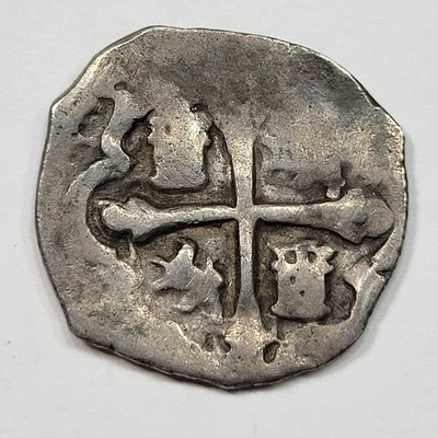 1634-1641 Cob 1 Real Mexico Silver Assayer P Early Type Spanish Colonial *K973 - Image 1 of 4