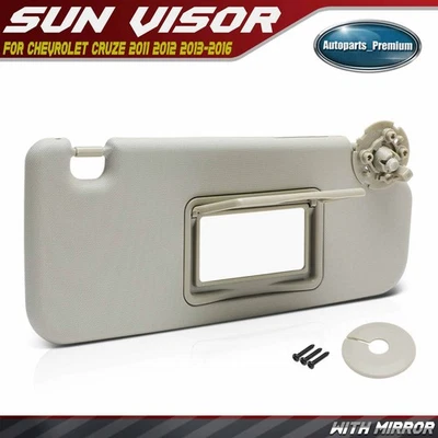 Parasol gris del lado derecho del pasajero con espejo retrovisor para Chevrolet Cruze 2011-2016 Foto 1 de 4