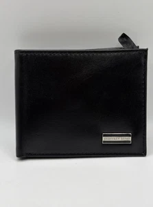 BRANDNEUE Geoffrey Beene schwarze weiche Leder-Geldbörse mit Doppelfaltung Hergestellt in Indien - Bild 1 von 12