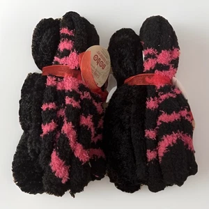 No Boundaries Damensocken flauschig weich warm Winter 4 Paar Größe 4-10 pink & schwarz - Bild 1 von 5
