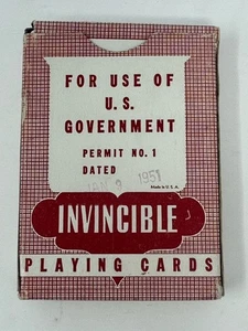 Vintage American Red Cross Poker Spielkarten 9. Januar 1951 - vollständiger Satz mit Jokern - Bild 1 von 7