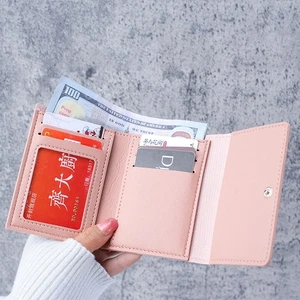 Women Short Cute Small Wallets Triple Fold Card Holder Girl ID Bag Card Holder - Picture 1 of 18