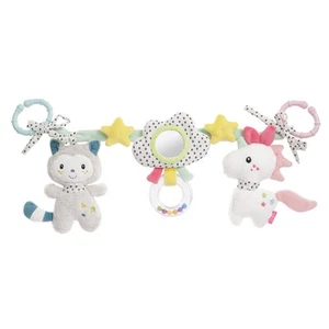 Fehn Aiko & Yuki Kinderwagenkette mit Rassel und Spiegel Einhorn & Katze NEU - Bild 1 von 2