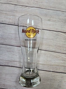 Hard Rock Cafe San Antonio 8.25 in Tall Pilsner Glass 20 oz Collectible Tall boy - Picture 1 of 5