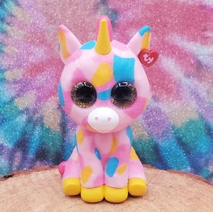 TY Beanie Boos - Mini Boo Figure- FANTASIA the Unicorn (2.5 inch) - Vinyl. Flaw - Picture 1 of 8