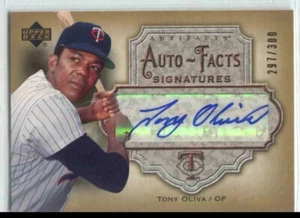 2006 UD ARTIFACTS AUTO FACTS #AF-TO 297/300 TONY OLIVA TWINS - Picture 1 of 2