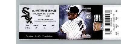 Boleto completo Baltimore Orioles vs Chicago White Sox 4/07/2013 - José Quintana 11K Foto 1 de 2