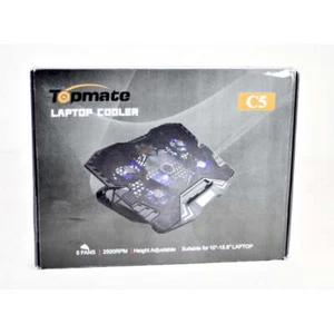 TopMate C5 10-15 Inch Laptop Cooling Pad With 5 Height Adjustments - Picture 1 of 3