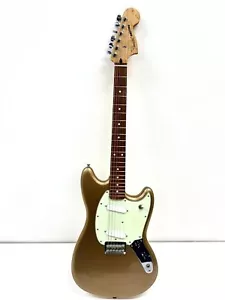 Fender Mustang Player Firemist Gold 6 String Electric Guitar with Soft Case - Picture 1 of 12