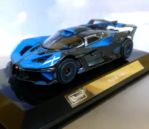 SUPERB BURAGO DIECAST 1/43 2021 BUGATTI BOLIDE IN BLUE & BLACK 38306 - Picture 1 of 4