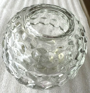 Cube 3 Piece Clear Fairy Lamp Glass Vtg Candle Holder Cubist HOMCO Twinkles 6" - Picture 1 of 7