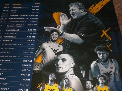Bob Huggins WVU Basketball Poster 18 x 24 West Virginia University 2019 2020 Cover