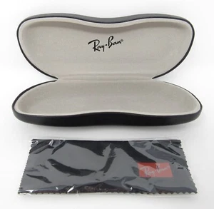 Ray Ban Protective Clamshell Sunglasses or Eyeglass Case in Black with Cloth - Picture 1 of 15