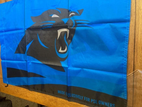 CAROLINA PANTHERS FOOTBALL NFL - MADE EXCLUSIVELY FOR PSL OWNERS FLAG - NEW Cover