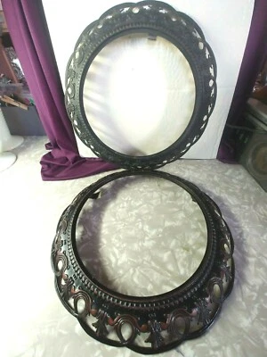 QUADROS DE PAREDE REDONDOS APARÊNCIA DE LATÃO ANTIGO ou suportes de abajur... - Imagem 1 de 4