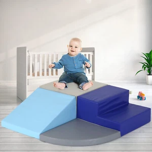 4-Piece Kids Corner Safe Climbing Toys Set for Toddlers 1-3,Babies Foam Play Set - Picture 1 of 10