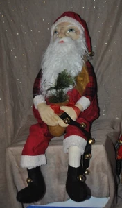 De colección Joe Spencer's Gathered Traditions FIRESIDE KRIS KRINGLE/SANTA BARTO 26" - Imagen 1 de 6