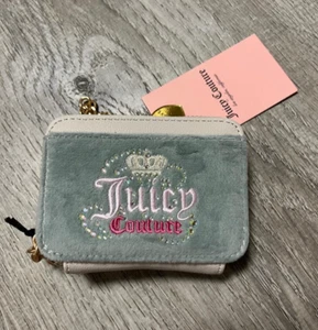 NWT Juicy Couture DREAM JUICY Velvet Wallet In Sage Crystal NEW - Picture 1 of 2