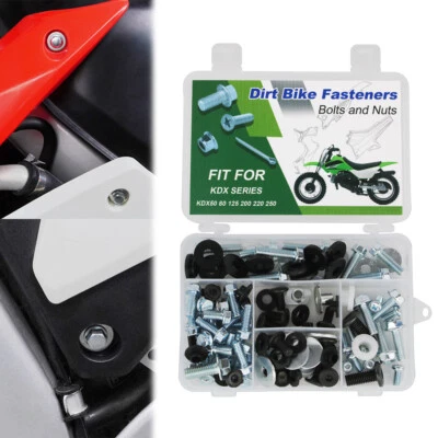 Pernos de carrocería de plástico aptos para Kawasaki KDX50 2003-2006 KDX80 1979-2000 Foto 1 de 4