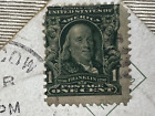 Benjamine Franklin Green One 1 Cent U.S. Stamp~ Rare~ 1902~03~Hand Stamped