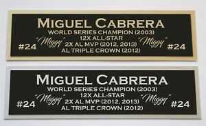 Miguel Cabrera nameplate for signed autographed baseball jersey photo glove bat 