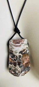 Edelsteinanhänger, Ozeanjaspis, Kettenanhänger, Schmuck, ca. 4cm - Bild 1 von 4