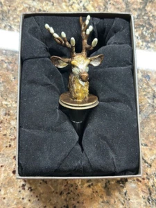 Olivia Riegel Enamel Deer Wine Bottle Stopper - Picture 1 of 12