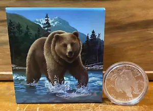 Lovely 2014 Solitary Titan The Grizzly Canada $100 Fine Silver Coin SU856 - Picture 1 of 17