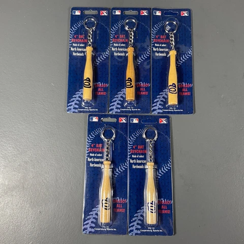 Washington Nationals 4 In. Wooden Bat Keychain MLB Baseball Black - LOT OF 5 Cover