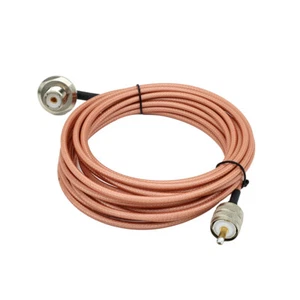 For Mobile Car Antenna RG142 M Male To UHF Female 5 Meters Cable Low Loss - Zdjęcie 1 z 12