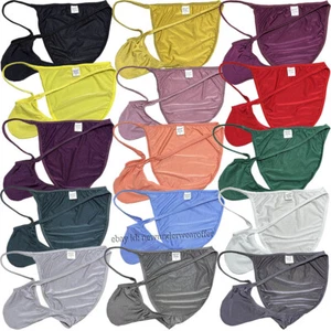 Calzoncillos descarados con cuerda de seda de hielo bolsa de contorno ropa interior cintura estrecha para hombre - Imagen 1 de 54