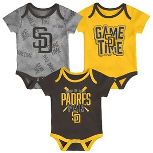 Newborn & Infant San Diego Padres Brown/Gold/Heathered Gray Game Time - Picture 1 of 1