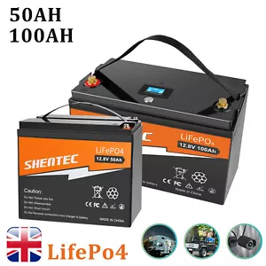 200Ah 100Ah 12.8V LiFePO4 Lithium BMS Battery Emergency Power For RV Wind Boat - Picture 1 of 30