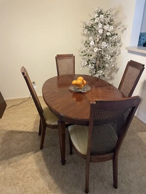 American of Martinsville Vintage Mid Century Walnut Dining Set - Image 1 of 4
