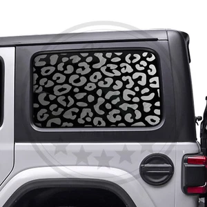 Fits 2018-2024 Jeep Wrangler JLU Leopard Cheetah Print Rear Window Decal Sticker - Picture 1 of 2