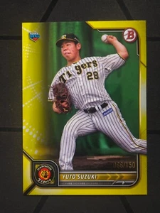 2022 Bowman Baseball NPB Nippon Yellow RC Yuto Suzuki 66/150 - Picture 1 of 2