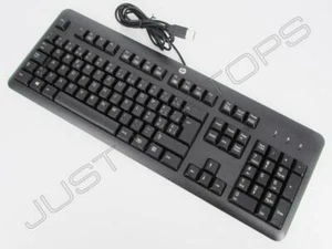Genuine HP Swiss USB Desktop PC Keyboard 672647-112 KU-1156 KB57211 SK-2025 - Picture 1 of 3