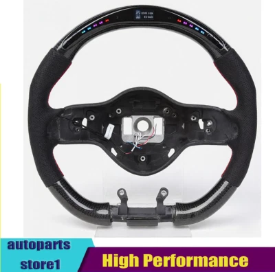 For 2018~2020 Mercedes Benz AMG G63 C E S GLE Carbon Fiber LED Steering Wheel - Imagem 1 de 4