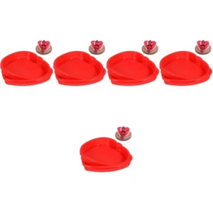 5 Pack Herzförmiger Kuchenteller Herzform Aus Silikon Herzkuchenform 8 Zoll - Bild 1 von 12