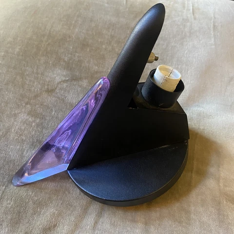 Sconce Purple Vintage 1970s/1980s Wall Light Black Metal Flush Mount Cover