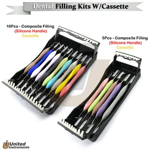 Dental Layering Composite Filling Kit Silicone Handle Instruments 10 & 5 Pieces - Picture 1 of 17