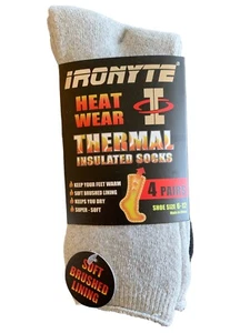 Ironyte Heat Wear Calze Uomo Rinforzate Termiche Crew - 4 Paia - Foto 1 di 3