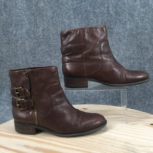 Botas Nine West para mujer 9 M Justthis informales con cremallera lateral botín al tobillo cuero marrón - Imagen 1 de 17