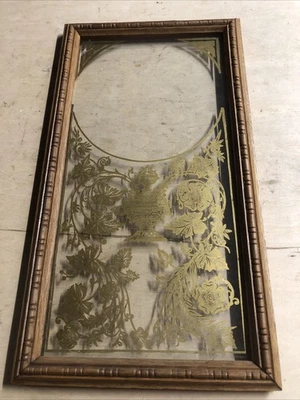 Antiguo reloj de colección Ingraham con manto de pan de jengibre puerta de cuerda con pieza de vidrio Foto 1 de 4