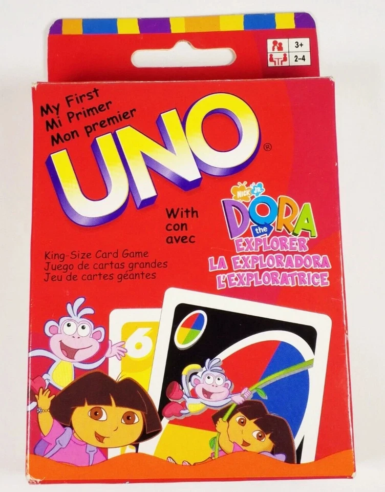 My First UNO Dora The Explorer 2002 Card Game Complete Mattel - Image 1 of 4