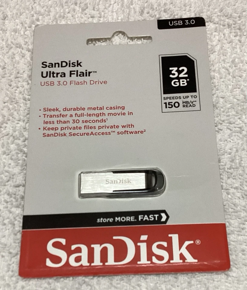 SanDisk Ultra Flair 32GB USB 3.0 Flash Drive