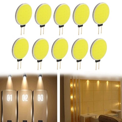 180 Degrees G4 COB LED Chip Bead DC 12V Round Lamp Panel White Light Fit Car - Image 1 of 4