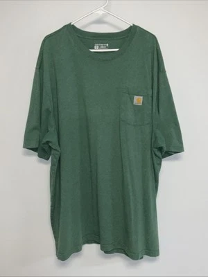 Carhartt Loose Fit Short Sleeve Pocket T-Shirt Men’s 3XLT Green.  13074 - Image 1 of 3
