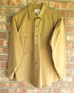 Filson 752 Blech Tuch braun Canvas Hemd Herren Größe 44 - Langarm Knopfleiste - Bild 1 von 7